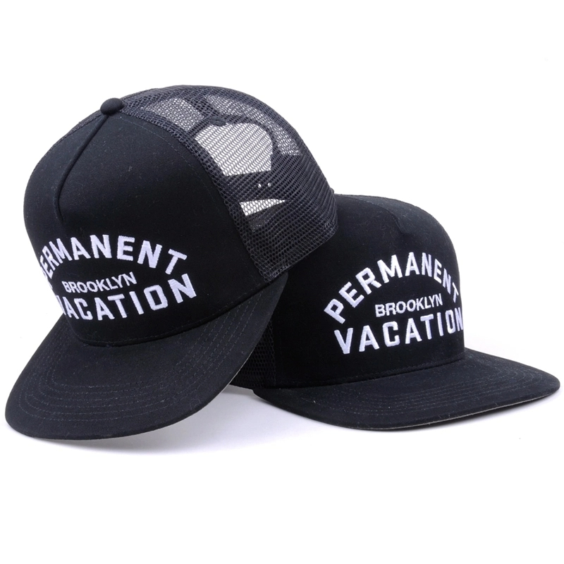 Embroidery Mesh Trucker Cap - 5 Panel