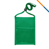 Vertical Polyester Exhibition ID Card Pouch Neck Badge Holder With Adjustable Lanyard & Clear Windows For Travel Trade Show Events