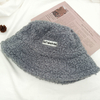 Lamb Wool Faux Fur Warm Female Hat Faux Fur Winter Women Bucket Hat