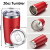 20 oz Food Grade Stainless Steel Insulated Tumbler With Lid