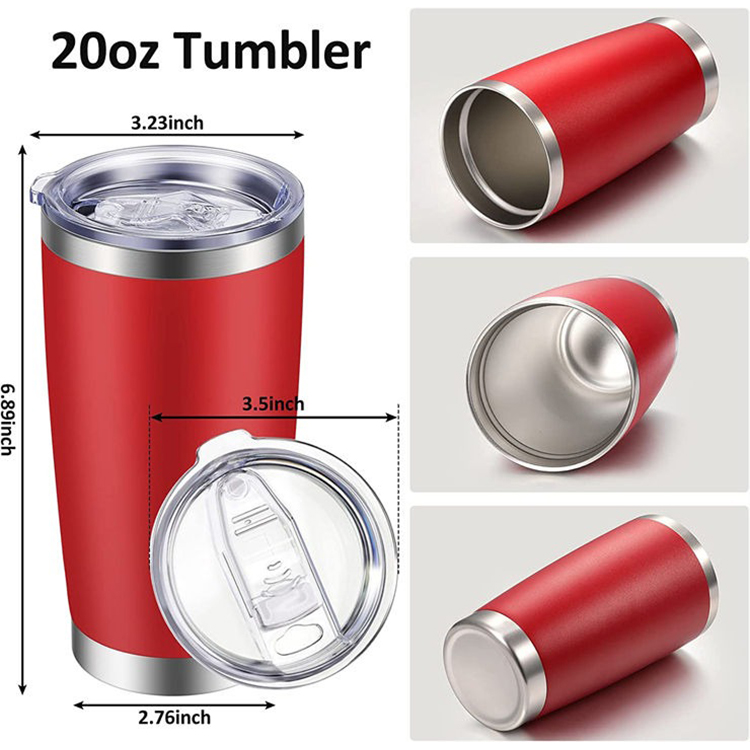 20 oz Food Grade Stainless Steel Insulated Tumbler With Lid