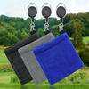 Microfiber Golf Ball Cleaner Towel with Retractable Badge Reel