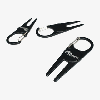 Self-Locking Divot Repair Tool with Ball Marker and Clip