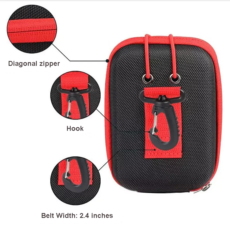 EVA Golf Rangefinder Hard Shell Case EVA Range Finder Carry Bag With Carabiner
