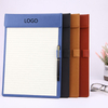 PU Leather Coffee Clipboard with Magnetic Clip Board. Premium Leather A4 Clipboard 