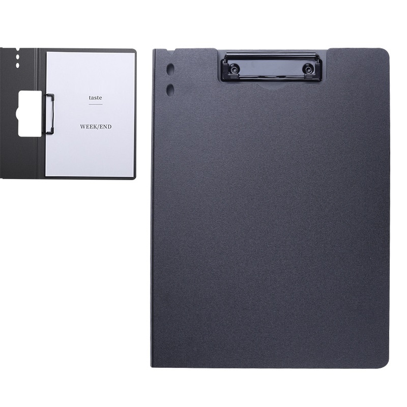 A4 Foldable Clipboard Folder with Metal Clip, PP Document Organizer for Office, Nursing, Restaurant.