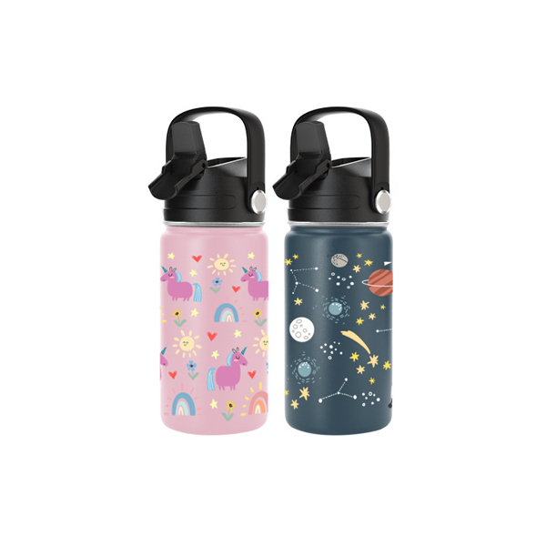 Kids Insulated Water Bottle 12oz Stainless Steel Double Walled Tumbler Travel Cup