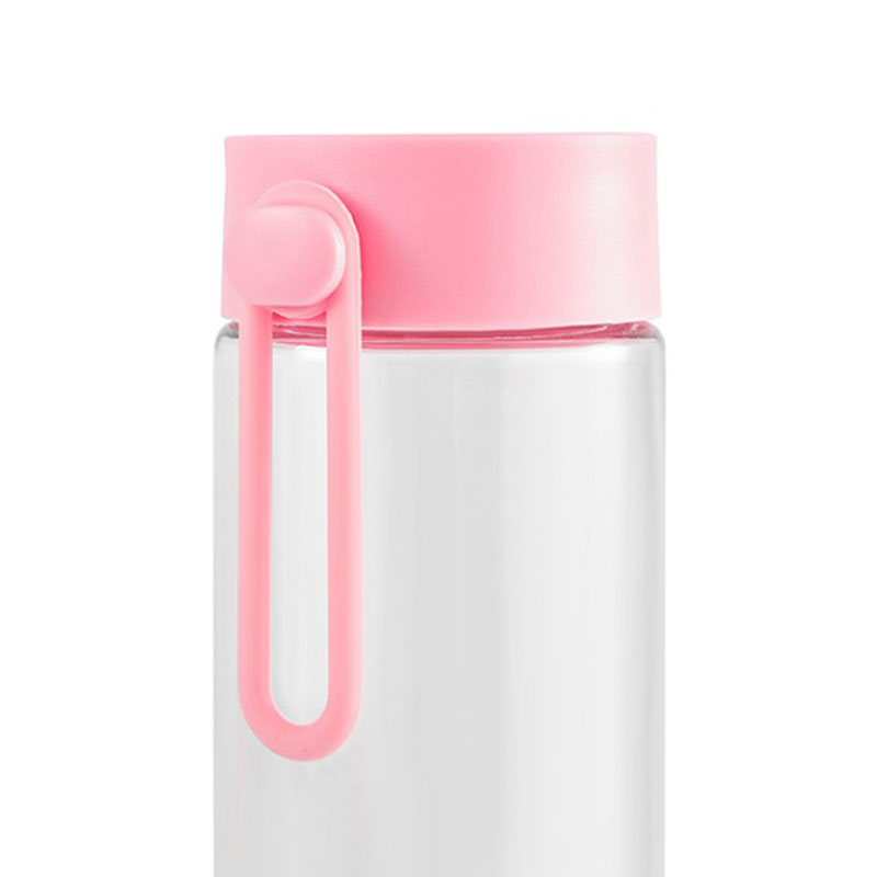 Transpranet 14 oz. PC Sports Water Bottle With PP Lid, Silicone Handle For Sport, Office or Home