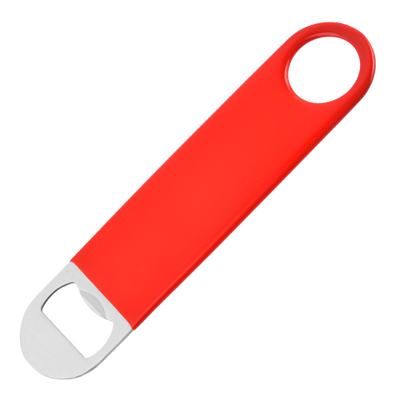 Heavy Duty Stainless Steel Flat Beer Bottle Opener; 7 Inch Bar Blade Solid Bottle Cap Opener