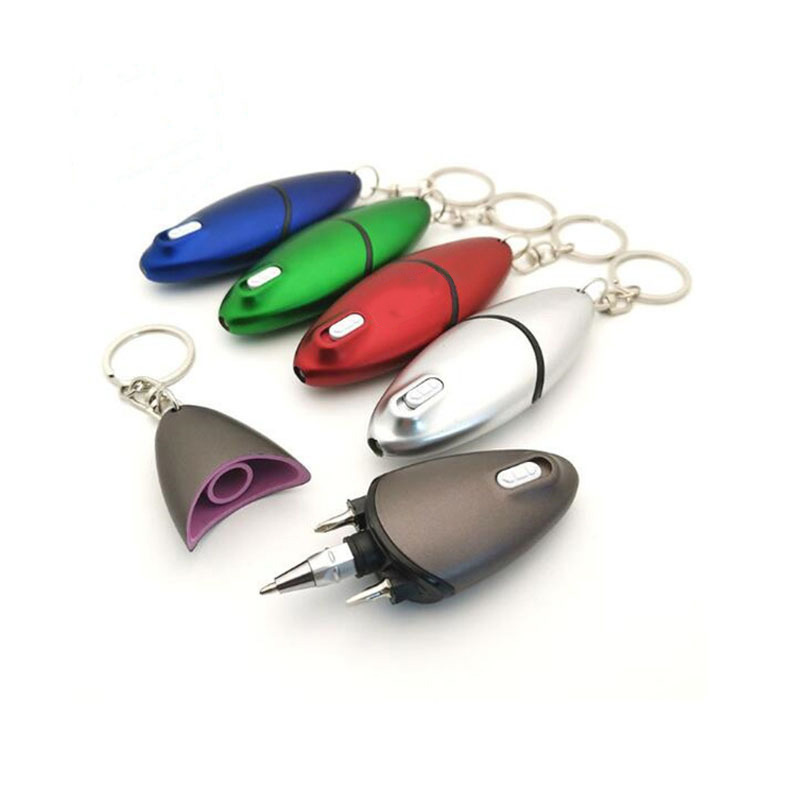 Screwdriver Tool Kit Led Light Pen 3 In 1 With Key Ring