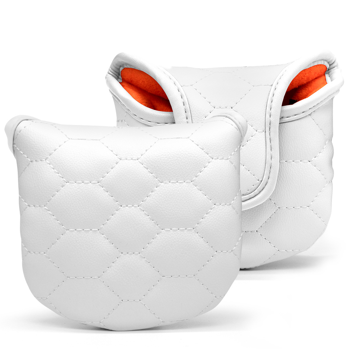 Premium PU Leather Square Mallet Shaped Hook&Loop Closure Golf Putter Headcover with Soft Lining