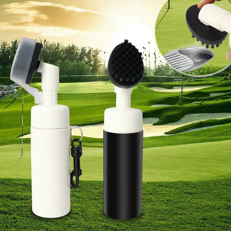 Press-to-spray Golf Brush with Oval Spray Head
