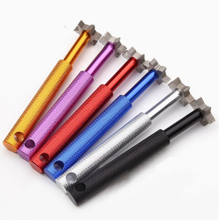 Stainless Steel Hex Groove Sharpener Golf Club Cleaner Tool with Tube Case - 4.4" Length