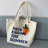 Large Reusable Canvas ShoppingTote Bags with Long Shoulder Strap and Short Handles