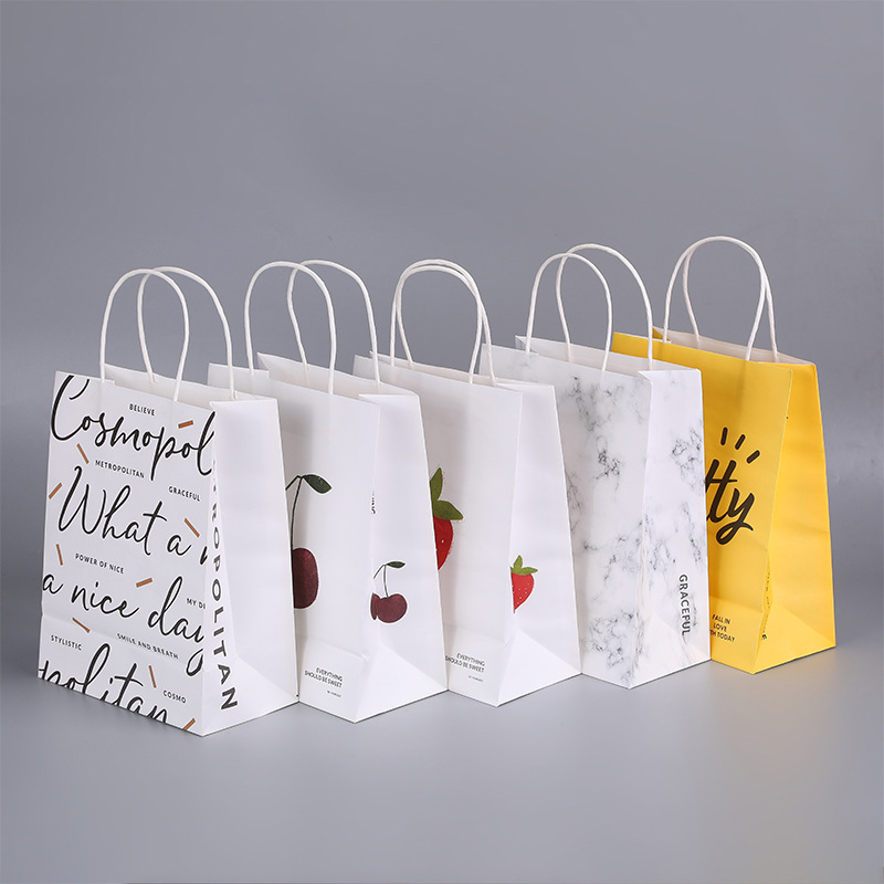 Recyclable Kraft Paper Shopping Bag With Twisted Handles, Ideal for Grocery, Retail, Takeout, Parties, Gifts, Weddings
