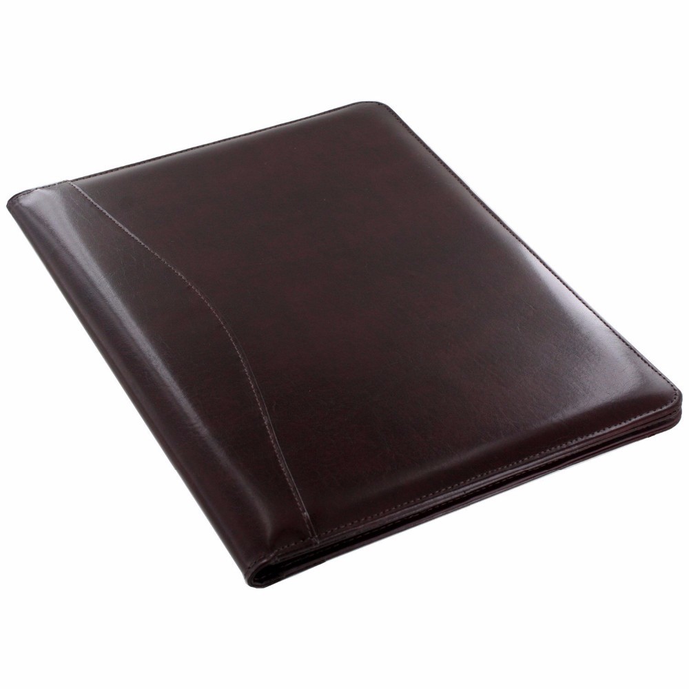 Leather Writing Portfolio With Inserted Note Pad and Folder