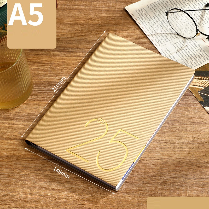 2025 A5 PU Leather Planner Notebook
