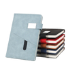 A5 Lined Leather Notebook Journal With A Front Pocket & Magnetic Buckle Closure for Business School Travel Personal