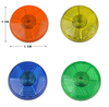 Round Reflector Safety Light with Clip, High Visibility Plastic Reflective Gear for Jackets, Bags, Purses, Backpacks, Strollers