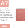 2025 Daily Planner Notebook A7 Pocket Planner