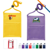 Vertical Polyester Exhibition ID Card Pouch Neck Badge Holder With Adjustable Lanyard & Clear Windows For Travel Trade Show Events