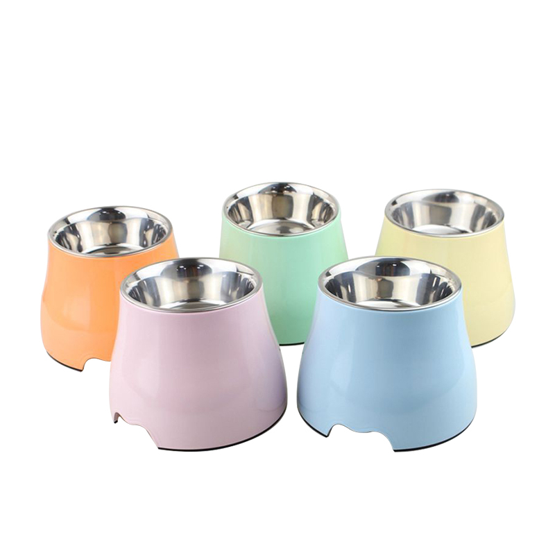 High Pet Feeding Bowl Raised Dog Feeding Bowl Stainless Steel Plastic Elevated Dog Food Water Bowls