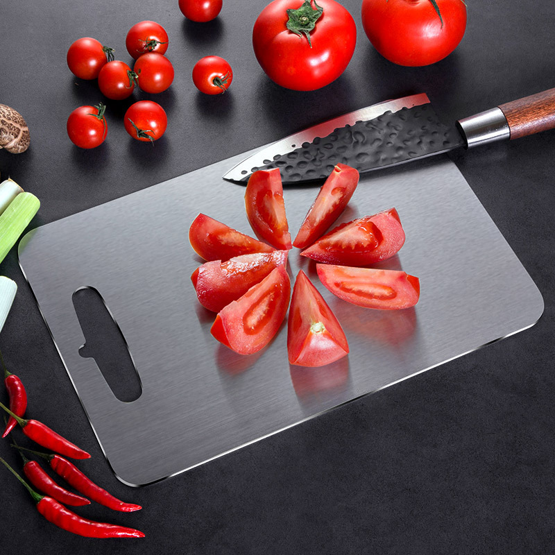 Stainless Steel Fruit Cutting Board for Kitchen Vegetables Choping Board Kitchen Butcher Block for Meat Cheese