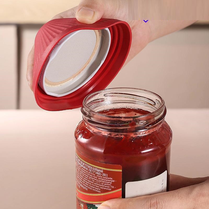 Bowl-Shaped Silicone Jar Gripper - Easy-Use Bottle Opener for Weak or Arthritic Hands, Non-Slip Lid Pad, Durable & Flexible Design