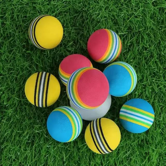 EVA Rainbow Foam Practice Golf Balls - Soft Foam Elastic Golf Balls for Indoor/Outdoor Training