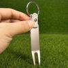 Golf Divot Tool Keychain with Leather Strap