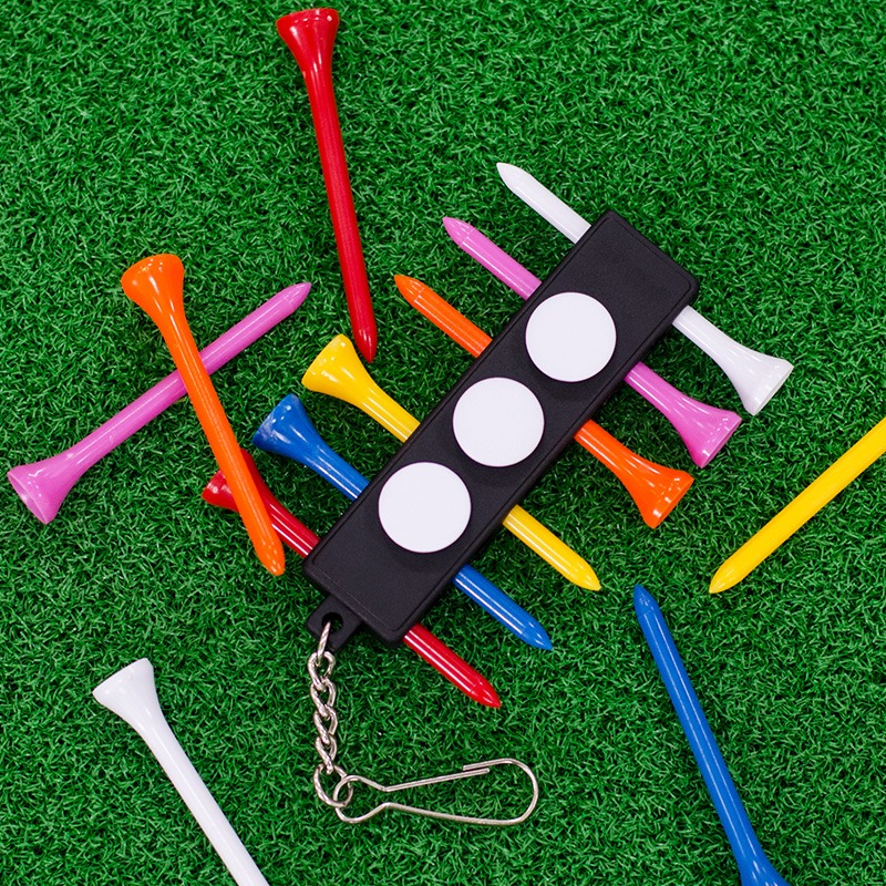 Durable ABS Golf Tee and Ball Marker Holder Set with Hook
