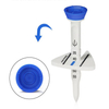 Durable 3.15" Height Adjustable Golf Tees with Detachable Alignment Plate