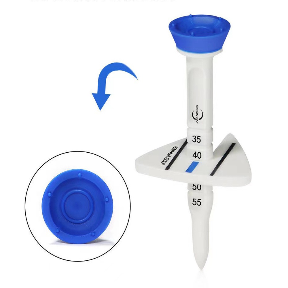 Durable 3.15" Height Adjustable Golf Tees with Detachable Alignment Plate