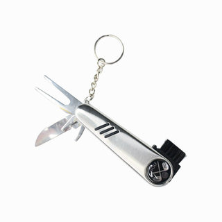 1" x 3.5" x 0.625" Multi-Functional Stainless Steel Golf Tool Key Chain