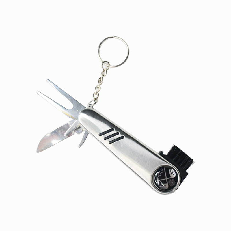 1" x 3.5" x 0.625" Multi-Functional Stainless Steel Golf Tool Key Chain