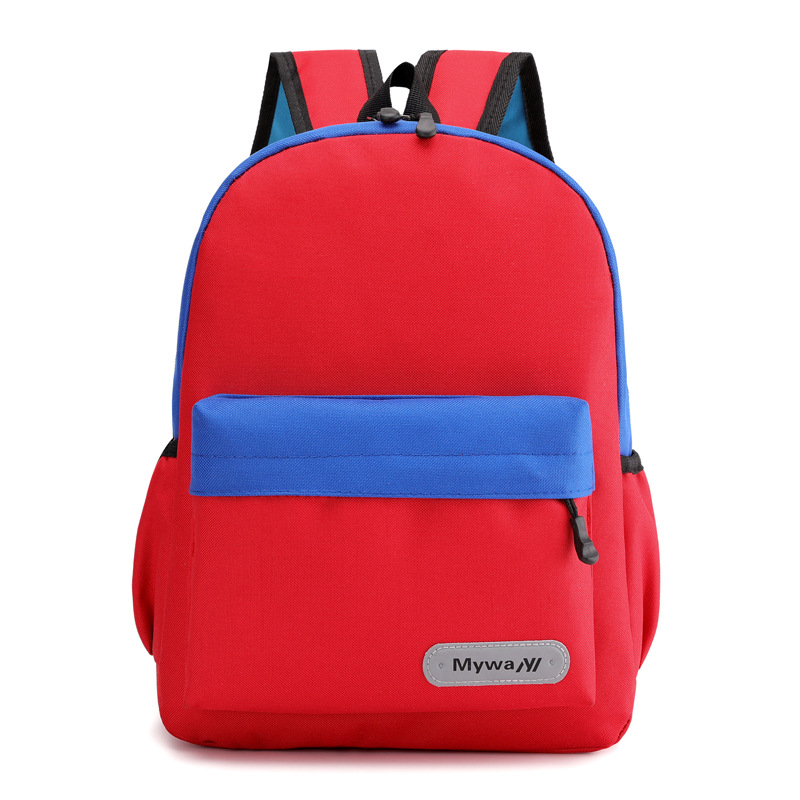 Canvas Student Backpack For Kids Children, features adjustable padded shoulder strap and reflective strips, 16.5'' * 11'' * 4.7''