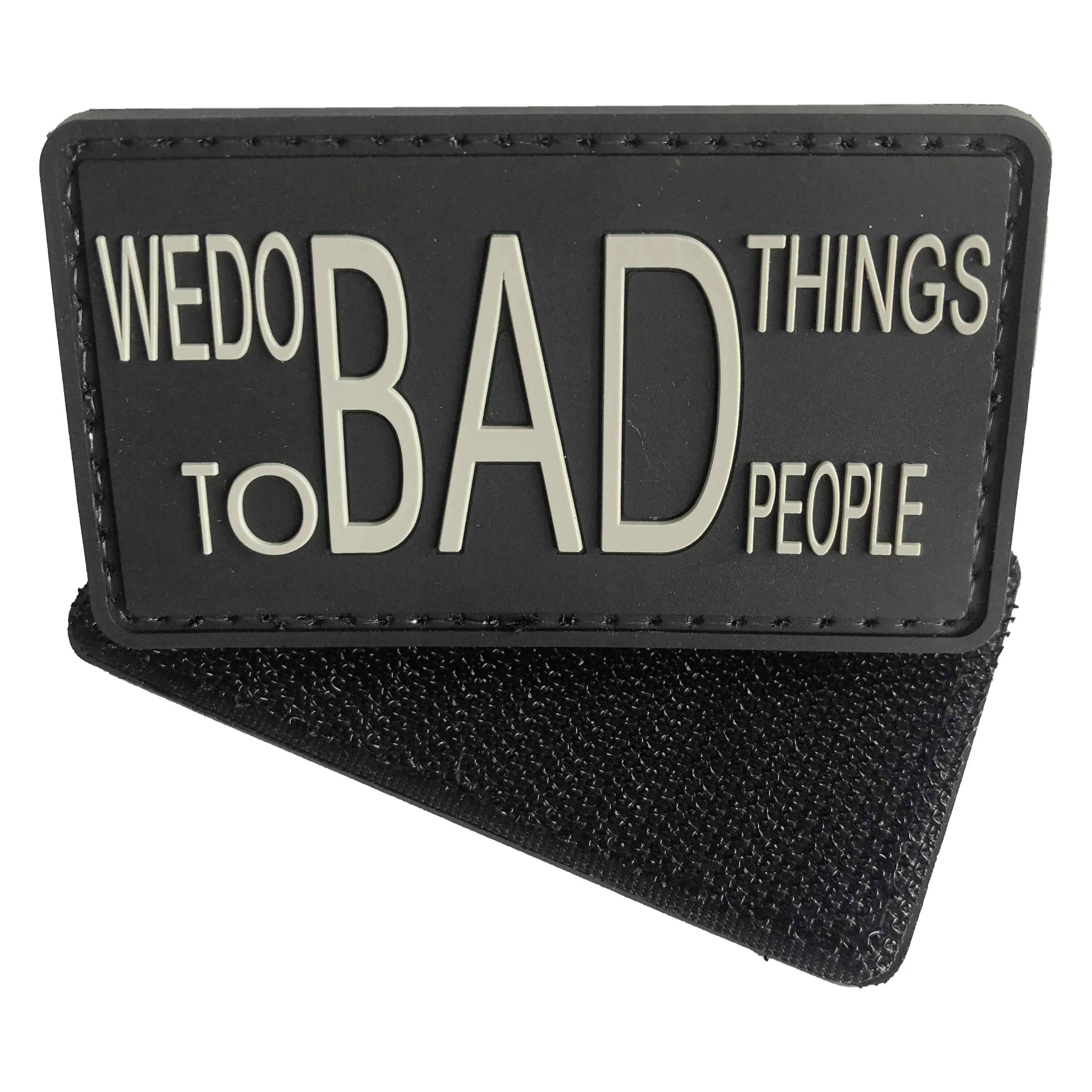 3x2inch PVC Patch With Hook Backing