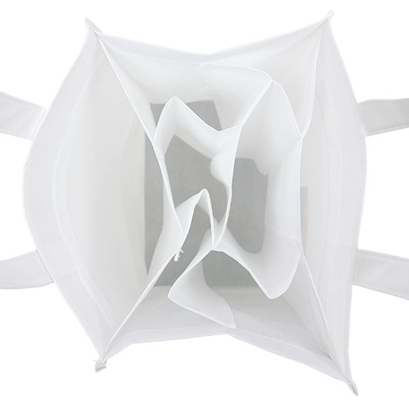 Durable 100 GSM Non-Woven 6 Bottle Wine Tote Bag with Poly Board Bottom Insert, 11" x 10" x 7", ideal for events and wineries.