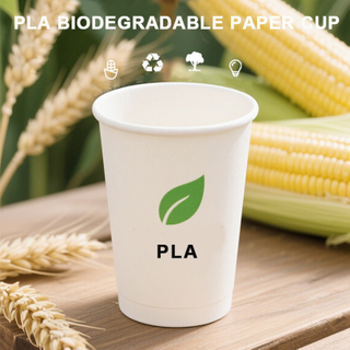 Eco-friendly 8 oz Disposable PLA Biodegradable Paper Cup