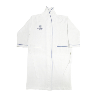 Lightweight Cotton Waffle Bathrobe with Soft Feel