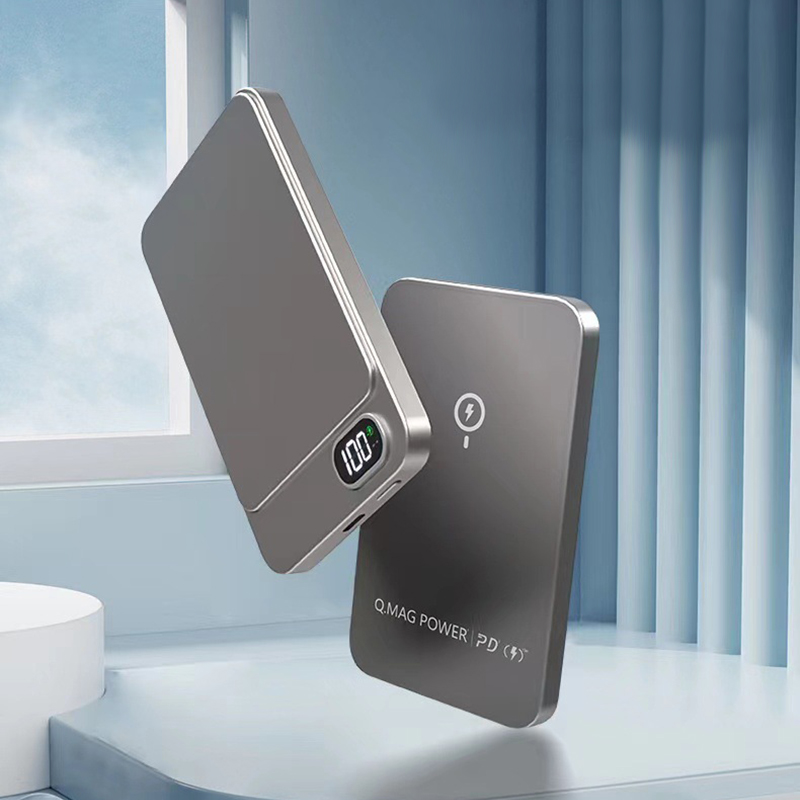 Ultra-thin metal magnetic wireless 10000mAh power bank, 15W wireless charging+PD20W bidirectional fast charging