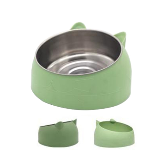 Stainless Steel Pet Bowl 15-degree Slanted Feeder Bowl for Dogs and Cats