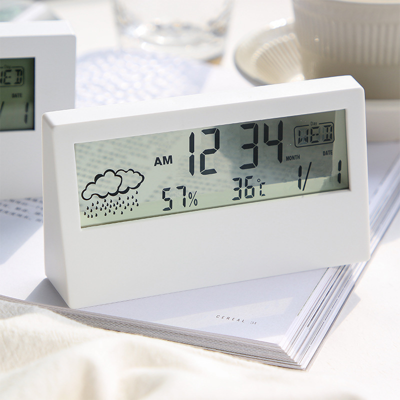 Temperature Hygrometer Desk Clock