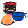 Collapsible Foldable Portable Dog Water Bowl for Cats Pet Foldable Feeding Watering Dish for Travel Camping Walking with Carabiner