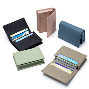 Premium PU Leather Wallet Small Credit Card Holder Card Case Sleeve, Size in 4.13 " x 3.15 "